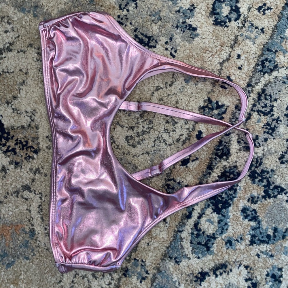 Metallic bikini top